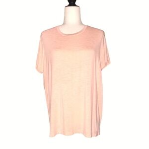 Tribal Pastel Tango Pink Slub Knit Short Sleeve Top Women's Medium NWT